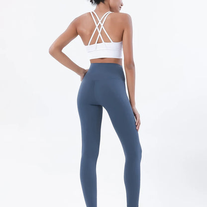 Set yoga da donna in nylon a due pezzi