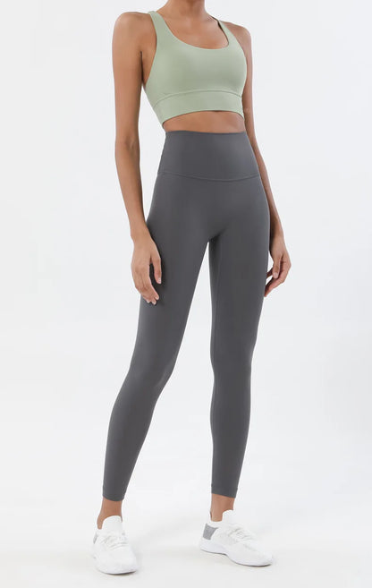 Set yoga da donna in nylon a due pezzi