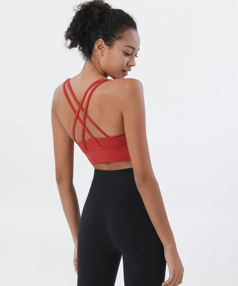 Set yoga da donna in nylon a due pezzi