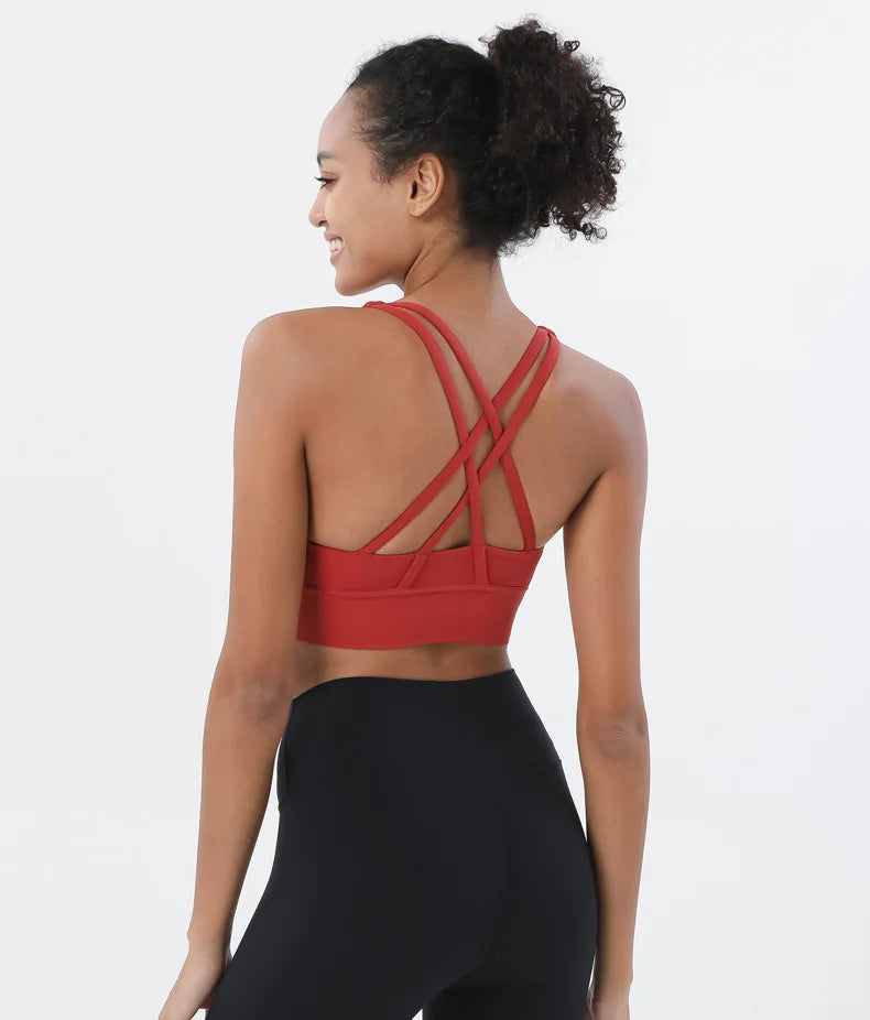 Set yoga da donna in nylon a due pezzi