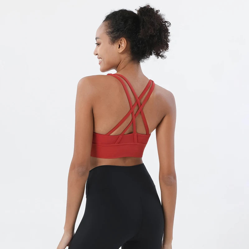 Set yoga da donna in nylon a due pezzi