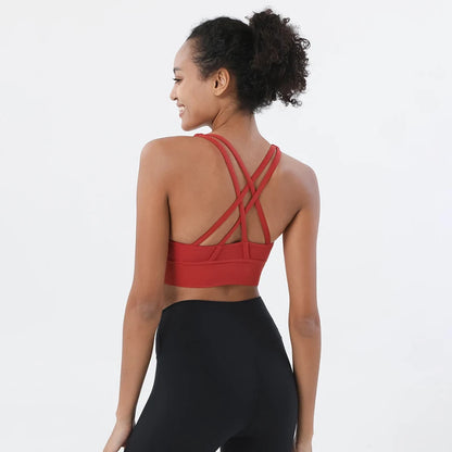 Set yoga da donna in nylon a due pezzi