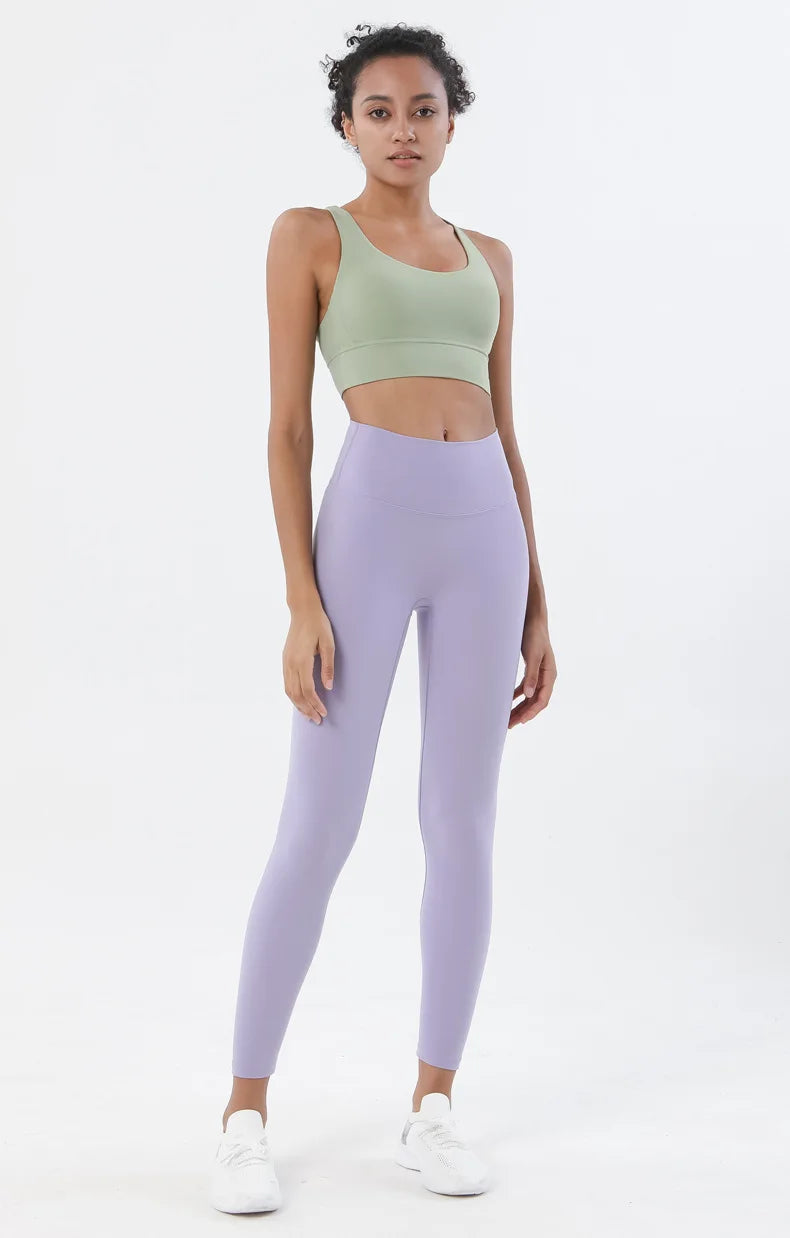 Set yoga da donna in nylon a due pezzi