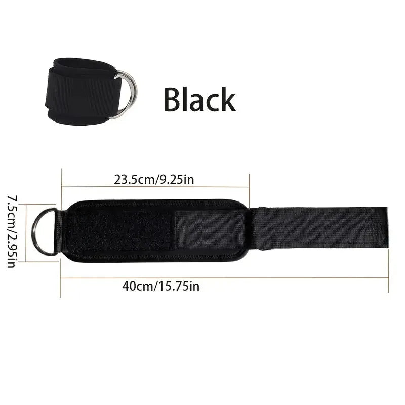 Adjustable ankle straps for cable workouts