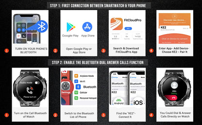 Smartwatch da uomo con chiamate Bluetooth