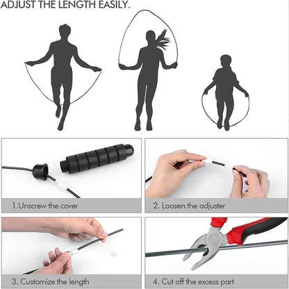 Adjustable speed jump rope