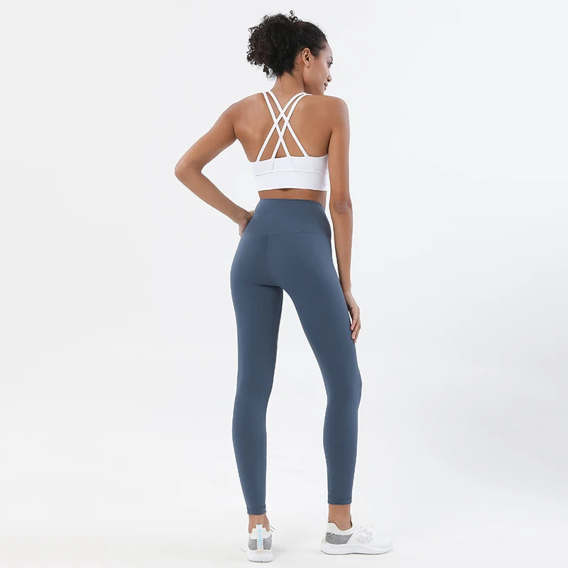 Set yoga da donna in nylon a due pezzi